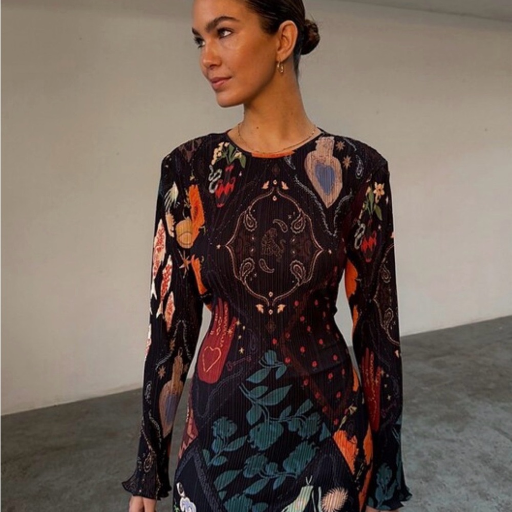 Never Fully Dressed Multicolor Patchwork Long Sle… - image 5